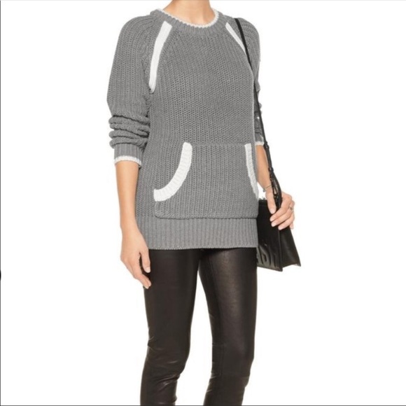 rag & bone/JEAN Camille Tunic Grey Chunky Knit Sweater - Picture 2 of 14
